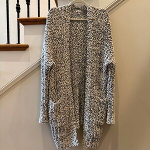 White Birch Chunky Knit Open Front Cardigan